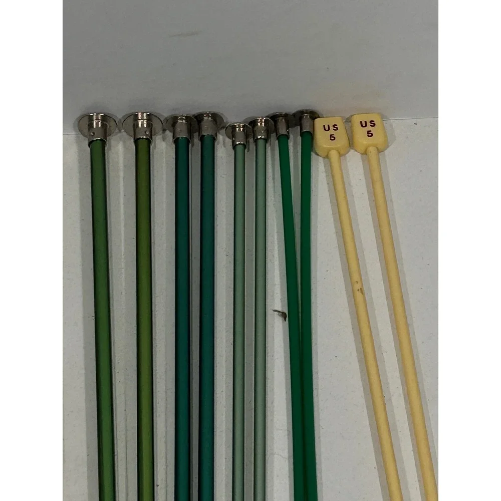 Vintage Mixed Knitting Needle Lot Boye Susan Bates Aluminum Bamboo 11 Pairs+